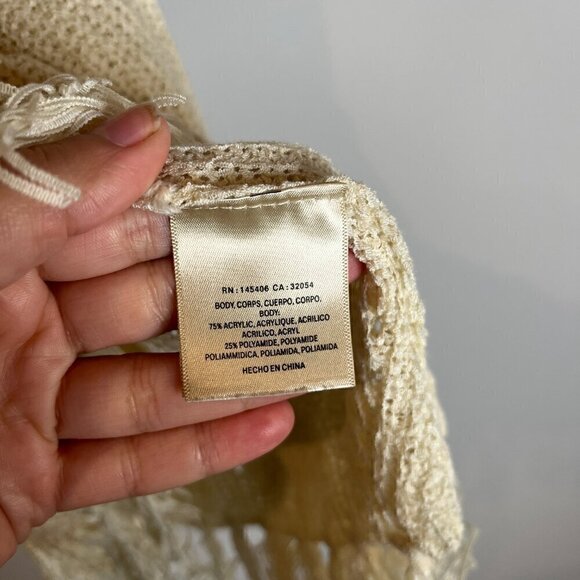 Anthropologie Pepin cream fringe sweater tank - Picture 4 of 5